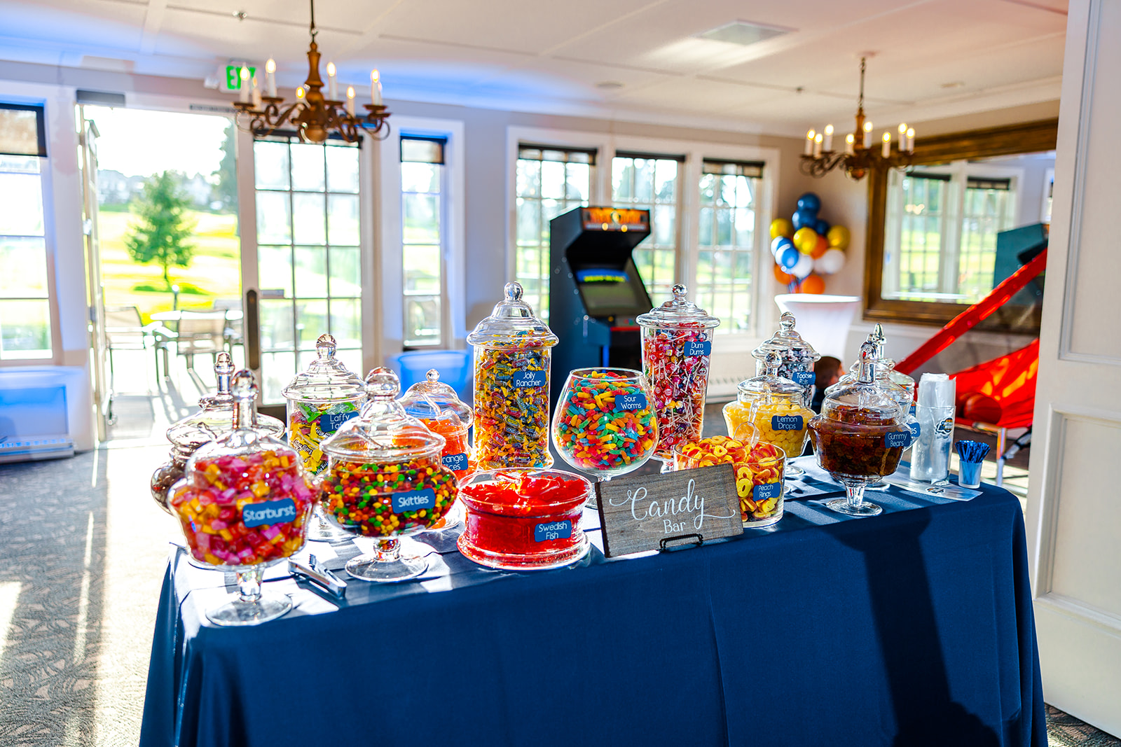 Details of a Candy Bar set up for a Mitzvah celebration